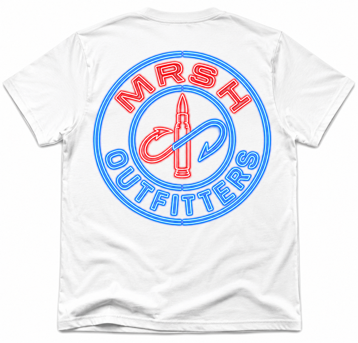 MRSH neon hook & bullet tee